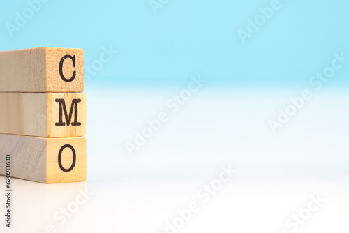 letters CMO written in cubes.
Chief Marketing Officer or business concept photo