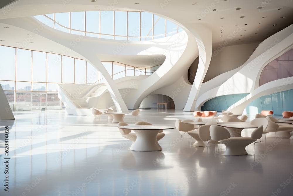 Futuristic Modern Interiors, Generative AI