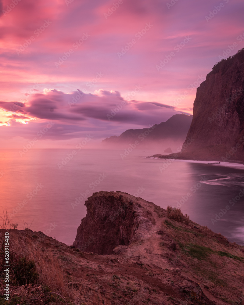 sunset over the ocean