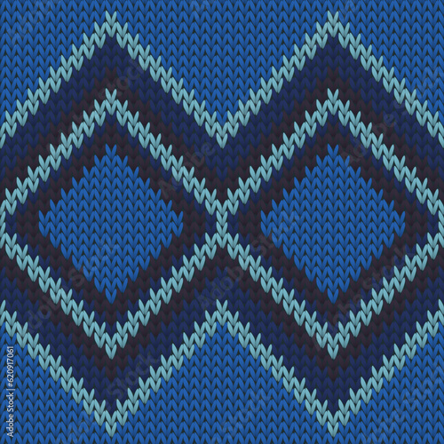 Modern rhombus argyle knit texture geometric