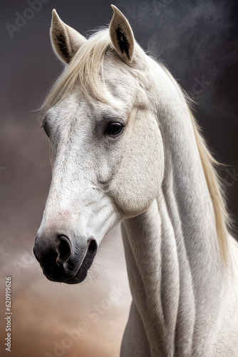 grey horse  generated by artificial intelligence
