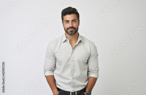Middle eastern male tech entrepreneur in a confident pose