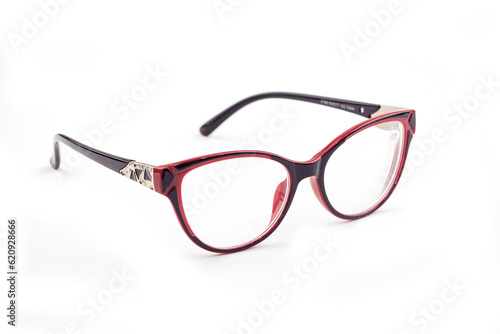 Glasses. Women's glasses for vision. with. White background 