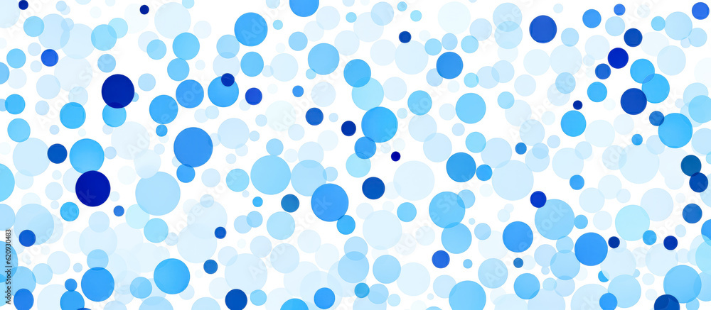 Abstract blue dots on white background, confetti-like blue dots on white. Abstract blue dots on white background, confetti-like blue dots on white.