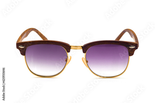 Fashionable sunglasses for women. burgundy glass. beautiful shape. Women's accessory.on a white isolated background. 