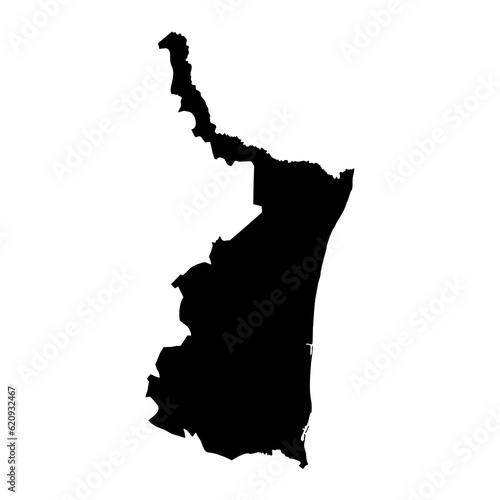 Tamaulipas state map, administrative division of the country of Mexico. Vector illustration. photo