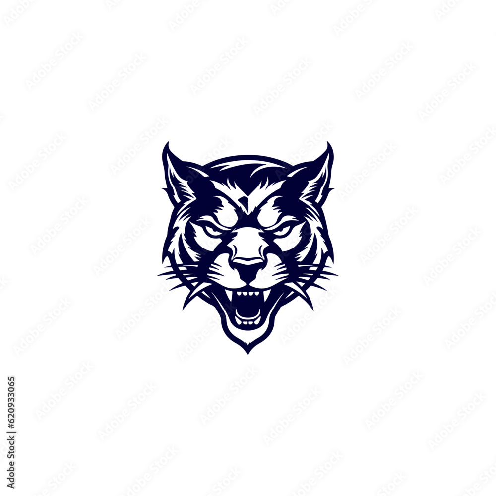 Cougar logo. Fearless Panther. Roaring Predator. Roaring Panther. Panther half body. Roaring fang face. Combine with text. Design elements in T-shirt Vector illustration. family, vector symbolic Cougar logo. Fearless Panther. Roaring Predator. Roaring Panther. Panther half body. Roaring fang face. Combine with text. Design elements in T-shirt Vector illustration. family, vector symbolic