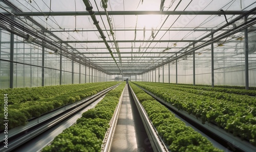 greenhouse interior with plants