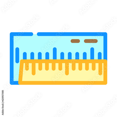 vernier gauge tool work color icon vector. vernier gauge tool work sign. isolated symbol illustration
