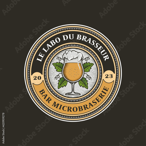 beer pub brewry badge logo 