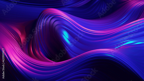 Holographic Neon Fluid Waves, Generative AI