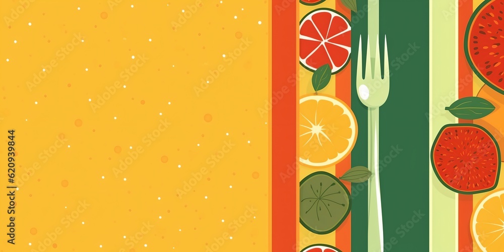 Food view from above, generative AI Food view from above, generative AI