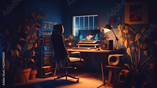 Home music studio, generative ai