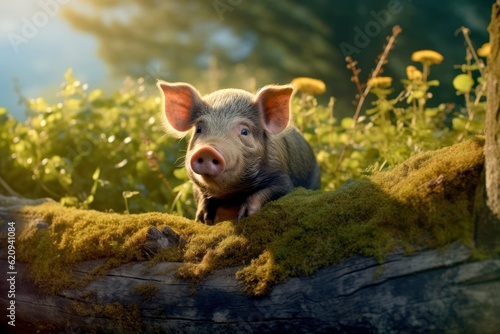 Pig in the Nature - Generative AI © Raphael Monteiro