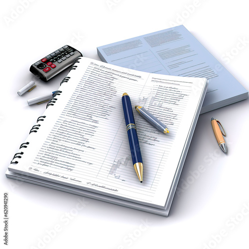 pen and document or contract