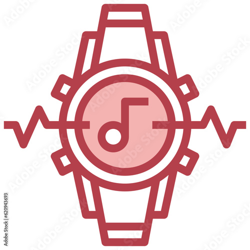 smartwatch line icon linear outline graphic illustration