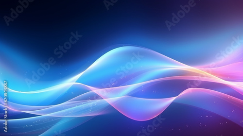 Abstract background with blue and purple wavy lines.ai generated..