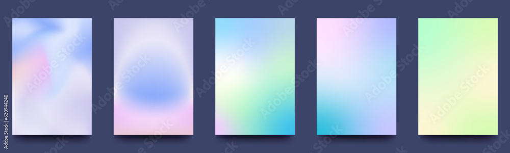 Set of gradient backgrounds. Creative smooth gradient for cover, banner, postcard, flyer, poster.Background modern twisty design.