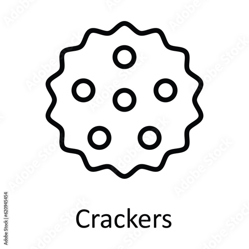 Crackers Vector outline Icon Design illustration. Food and drinks Symbol on White background EPS 10 File