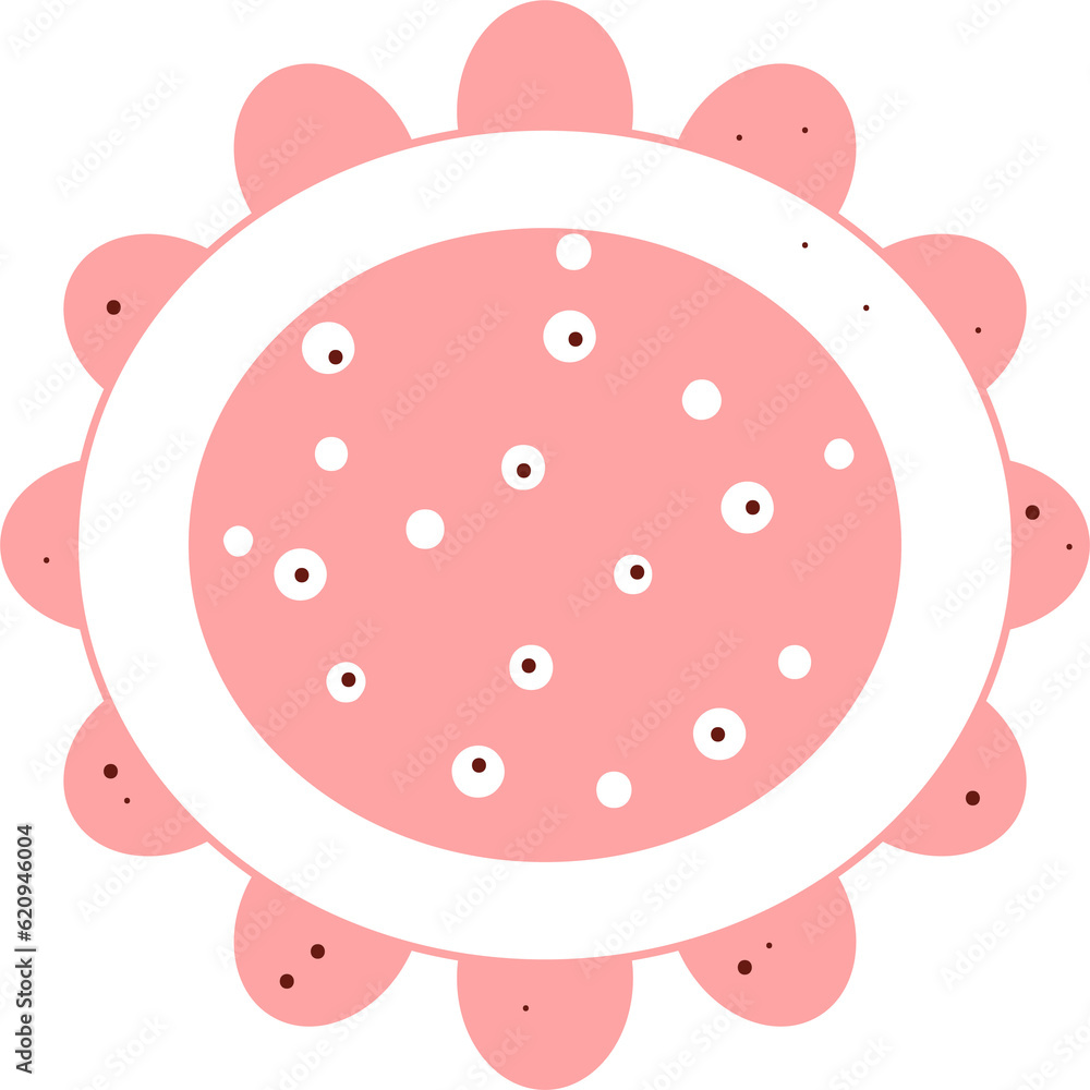 Modern geometric flower, simple plant Modern geometric flower, simple plant