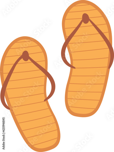 Flip flops icon isolate on white background. Slippers vector illustration. Sandal beach wear