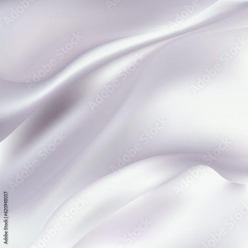 White silk fabric. Texture of white chintz fabric with waves and rumples. eps 10