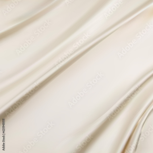 White fabric, cloth soft waves texture background. soft focus. eps 10