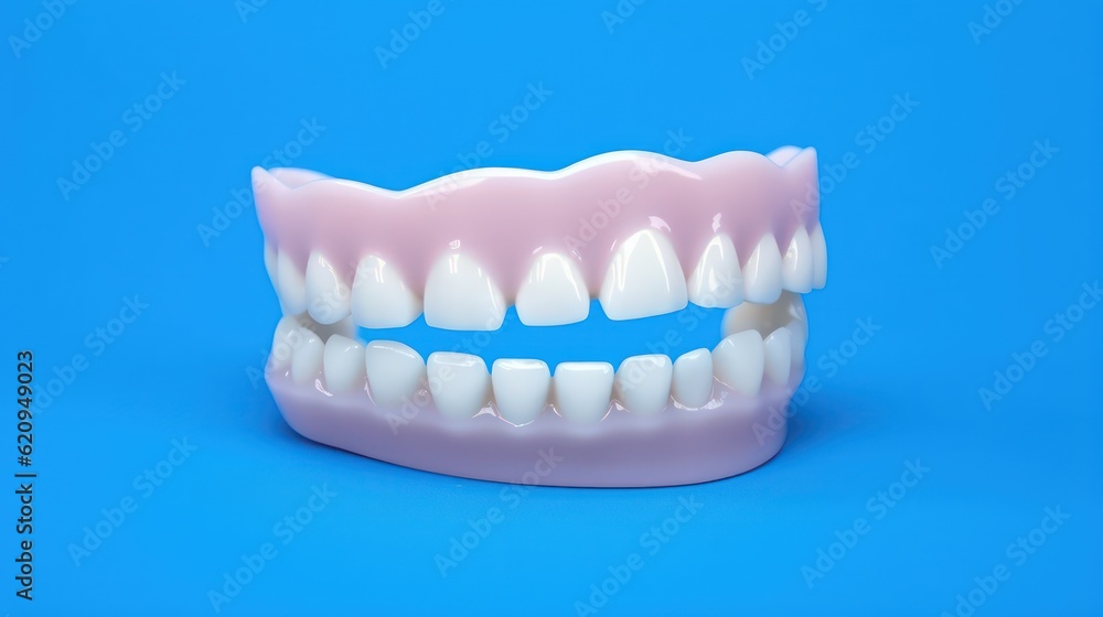 Obraz premium teeth with blue background