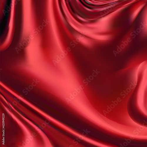 Red fabric texture background, red fabric crumpled background, close up, Top view. eps 10