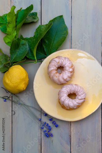 Spritzkuchen German fried pastry with sugar glazing