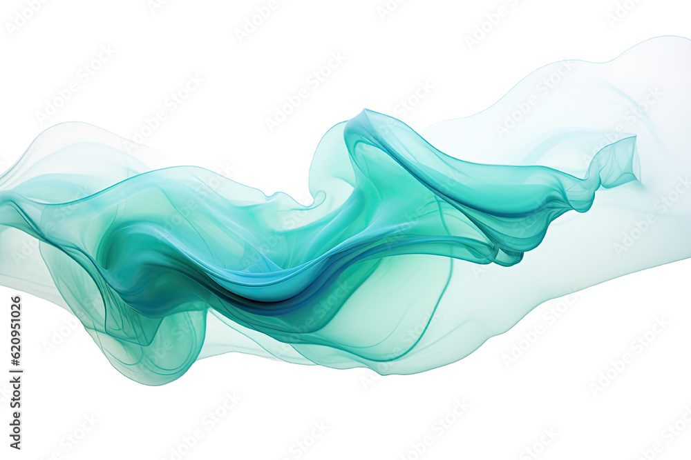 a soothing flow of mint green and seafoam blue abstract shape, generative ai a soothing flow of mint green and seafoam blue abstract shape, generative ai