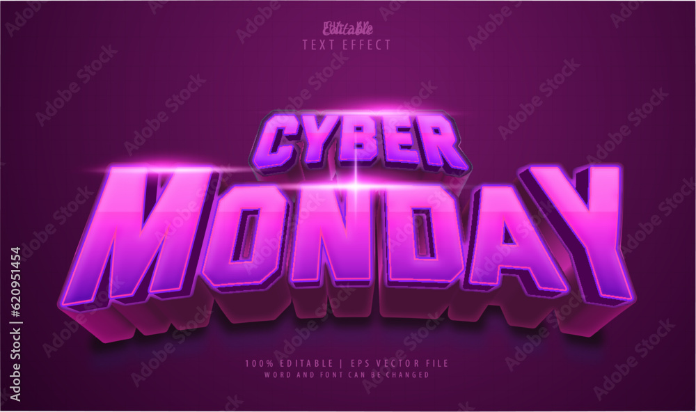 Text Effect Cyber Monday. Editable Text Effect Style 3D. Text Effect Cyber Monday. Editable Text Effect Style 3D.