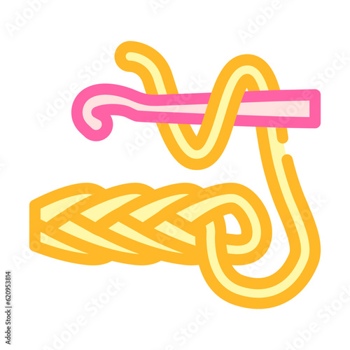 crochet knitting wool color icon vector. crochet knitting wool sign. isolated symbol illustration