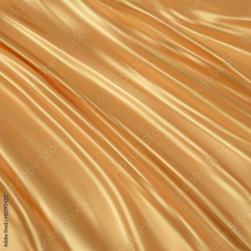 Shiny gold crumpled fabric. Elegant cloth texture background. eps 10