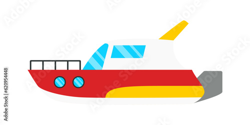 Airplane Cartoon Illustration. Toy Transport set in vector, the colorful version. Toys for kid games.