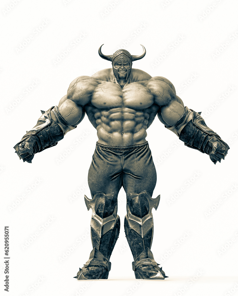 barbarian man in white background barbarian man in white background