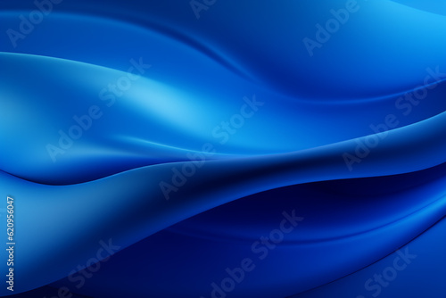 abstract blue wave background. Generative AI.