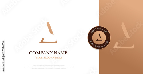 Initial AL Logo Design Vector 