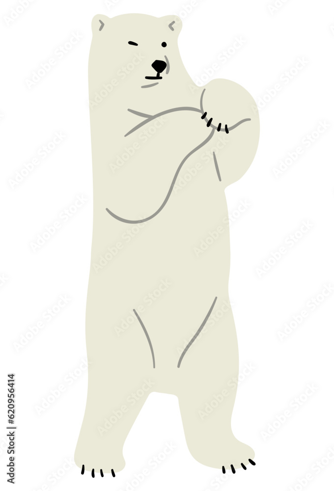 Obraz premium Polar Bear Single 3, vector illustration