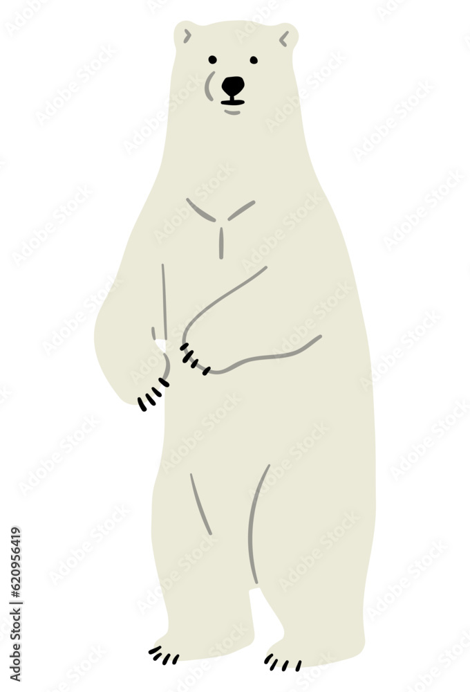 Obraz premium Polar Bear Single 2, vector illustration