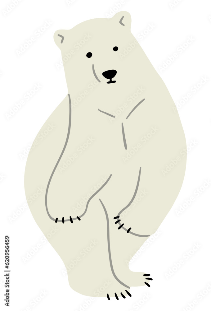 Obraz premium Polar Bear Single 17, vector illustration