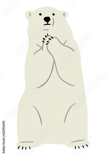 Polar Bear Single 15, vector illustration