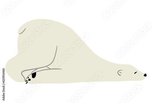 Polar Bear Single 24, vector illustration