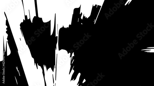 Abstract grunge black texture, shape, spots, silhouettes. Monochrome vector background.