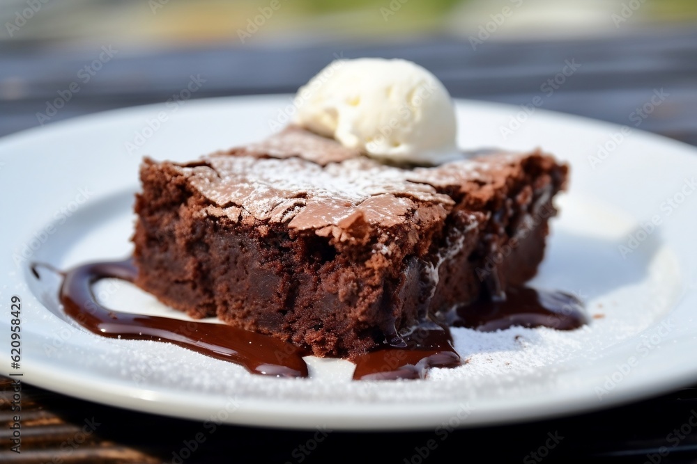 Decadent Delight Chocolate Brownie Bliss. Generative AI