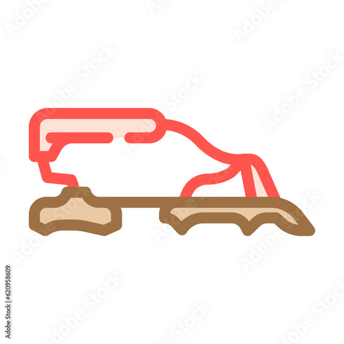 crampons mountaineering adventure color icon vector. crampons mountaineering adventure sign. isolated symbol illustration