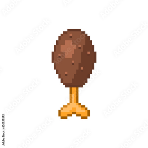 pixel art, vector- fast food, meat