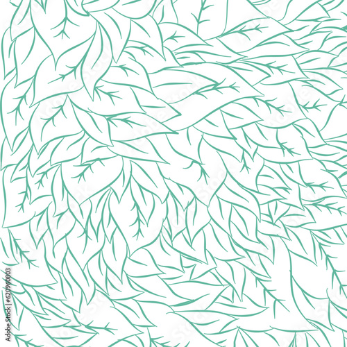 Leaf pattern. Tropical leaf Wallpaper. Seamless leaf pattern. Hand drawn leaf outline design for fabric , print, cover, banner and invitation, Vector illustration.
