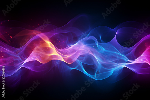 abstract background with smoke. Generative AI.