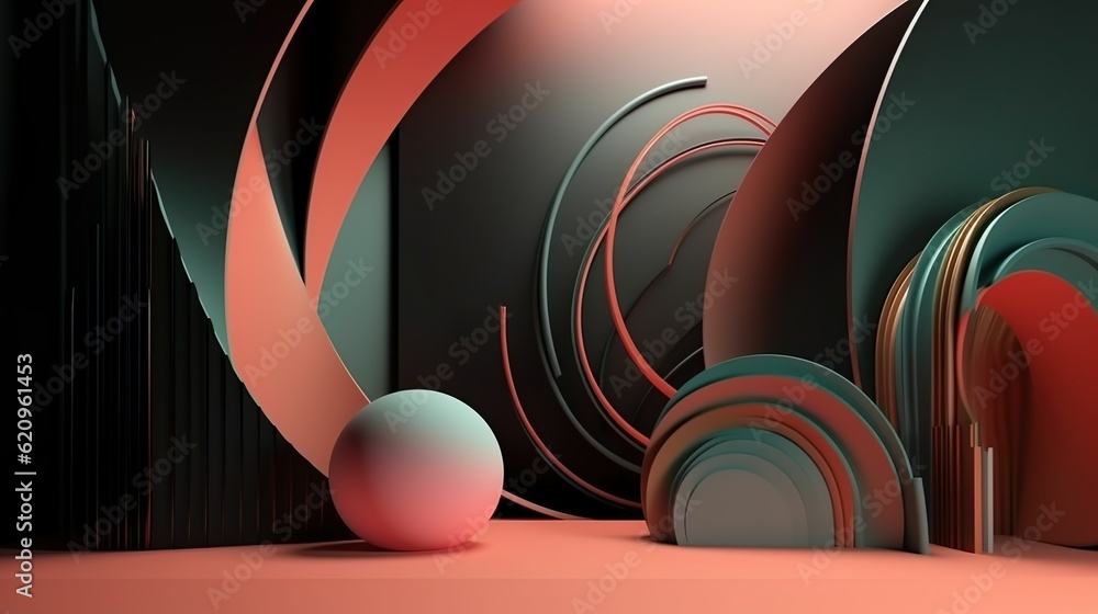 Fondo abstracto 3d. Generado por IA.